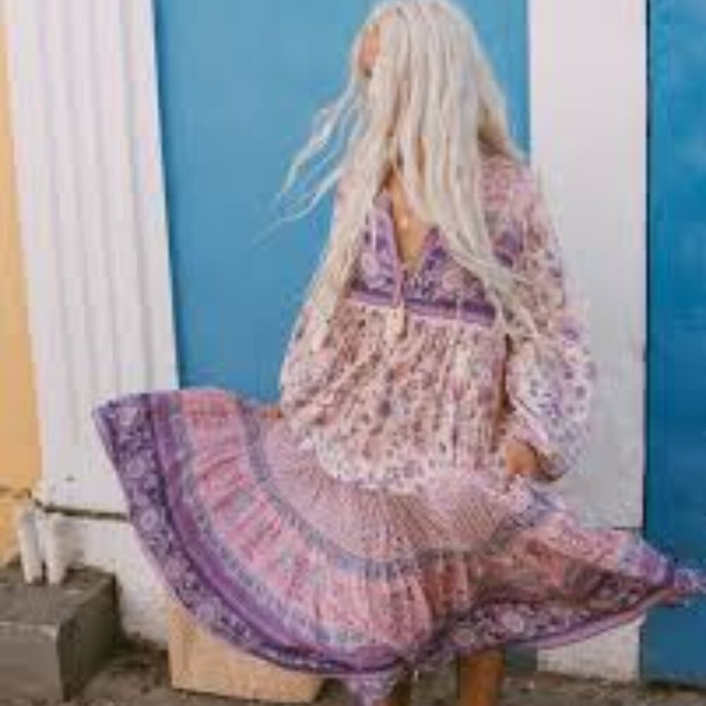 Spell Portobello Lavender Boho Dress in XL - Altered